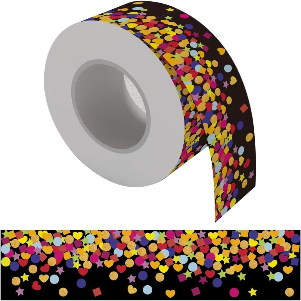 Confetti Bulletin Board Border Stickers - Decorative Border Sticker