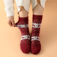 Men's Wool Thick Knit Mid Calf Socks 5 Pairs