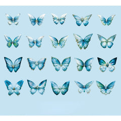 40pcs Crystal Laser Butterfly DIY Stickers for Planner