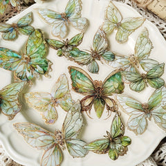 40pcs Crystal Laser Butterfly DIY Stickers for Planner