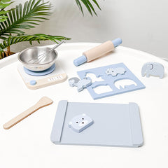 Wooden Children's Play House Kitchen Toy Set Cooking Rice Fried Vegetables