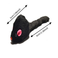 14pcs Fur Mice Rattle Cat Toys Rainbow Mice For Cats And Kittens