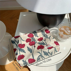 Floral Pattern Cosmetic Bag Clutch Makeup Pouch for Travel