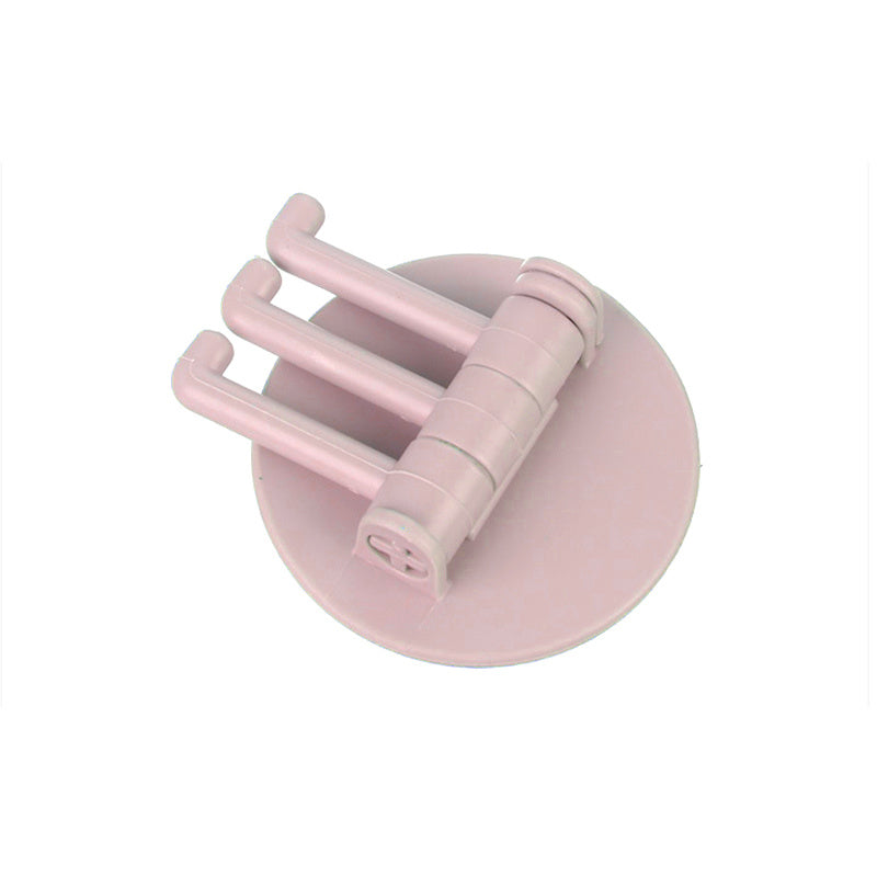 3pcs Rotating Hooks Seamless Adhesive Strong Bearing Stick Hook