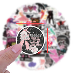 60pcs Dance Graffiti Stickers Car Luggage Scooter Waterproof Sticker