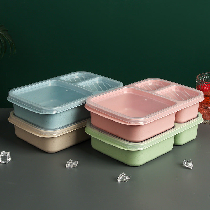 Japanese Style Wheat Straw Compartment Insulation Lunch Box