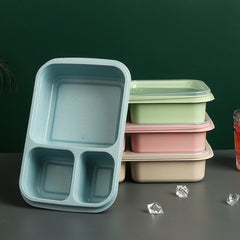 Japanese Style Wheat Straw Compartment Insulation Lunch Box