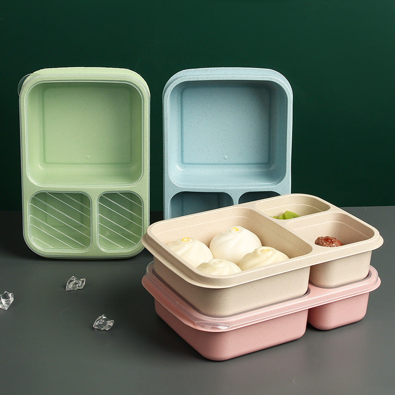 Japanese Style Wheat Straw Compartment Insulation Lunch Box