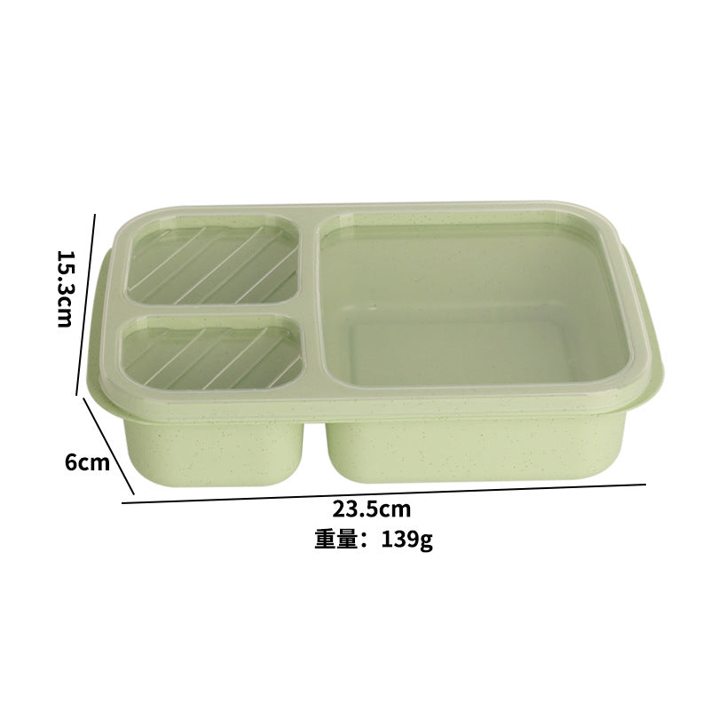 Japanese Style Wheat Straw Compartment Insulation Lunch Box