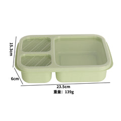 Japanese Style Wheat Straw Compartment Insulation Lunch Box