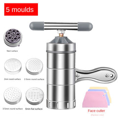 Stainless Steel Manual Noodles Press with 3 Moulds