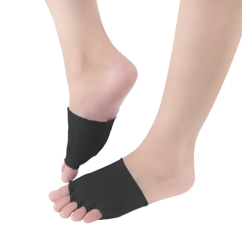 Toeless Half Palm Yoga Socks Sweat Absorbing Non Slip Ballet Sports Socks