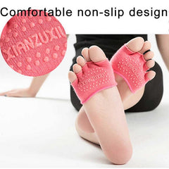 Toeless Half Palm Yoga Socks Sweat Absorbing Non Slip Ballet Sports Socks
