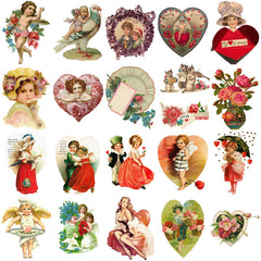 40pcs Vintage Waterproof Vinyl Stickers for Water Bottle Laptops Phones