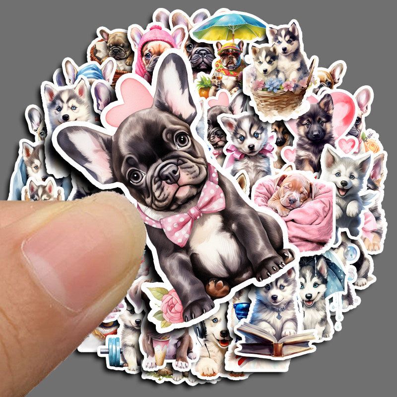 50pcs Dog Stickers Waterproof Vinyl Stickers For Water Bottle Laptops