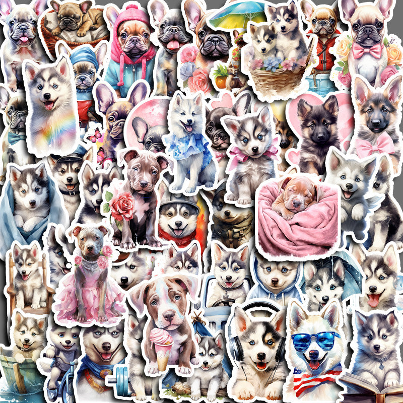 50pcs Dog Stickers Waterproof Vinyl Stickers For Water Bottle Laptops