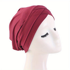 Stylish Elastic Cross Turban Cap - Women's Head Wrap