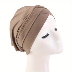 Stylish Elastic Cross Turban Cap - Women's Head Wrap