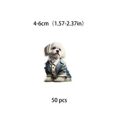 50pcs Dog Sticker Waterproof Vinyl Sticker For Water Bottle Laptops