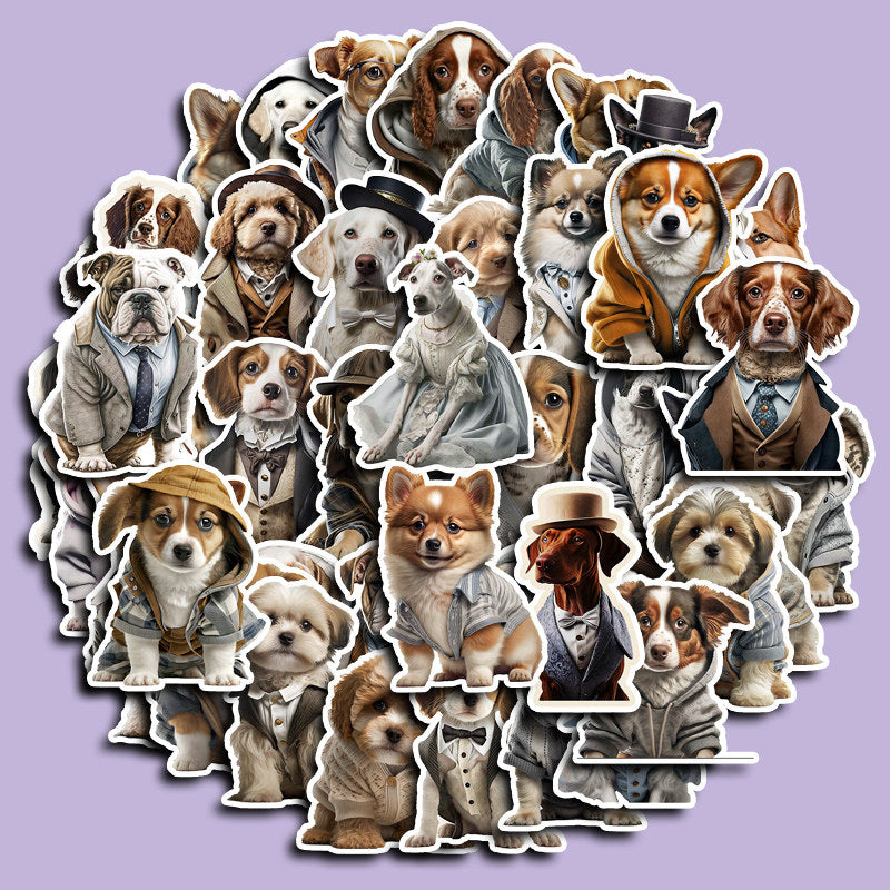 50pcs Dog Sticker Waterproof Vinyl Sticker For Water Bottle Laptops