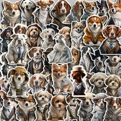 50pcs Dog Sticker Waterproof Vinyl Sticker For Water Bottle Laptops