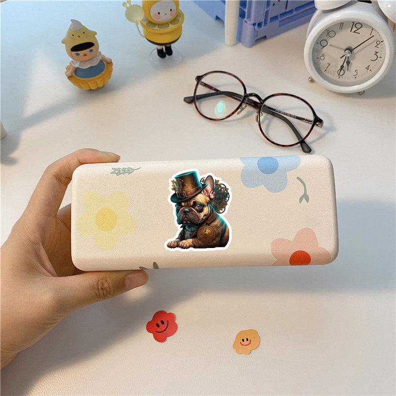 50pcs Steampunk Dog Vinyl Stickers Water Bottle Laptops Phone