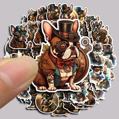 50pcs Steampunk Dog Vinyl Stickers Water Bottle Laptops Phone