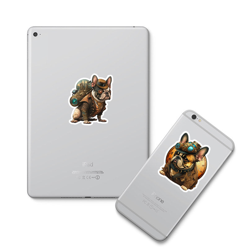 50pcs Steampunk Dog Vinyl Stickers Water Bottle Laptops Phone
