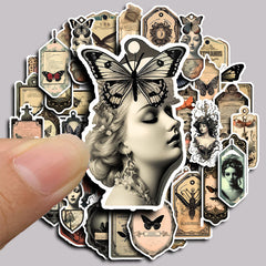50pcs Steampunk Butterfly Dream Stickers Waterproof Vinyl Stickers