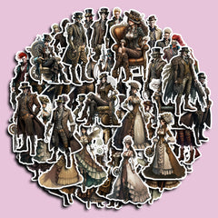 48 Steampunk Characters Vinyl Stickers for Water Bottles Laptops