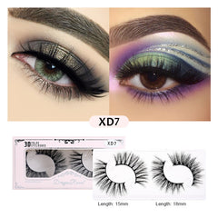 3D False Eyelashes Natural Thick Doll Style 2 Pairs