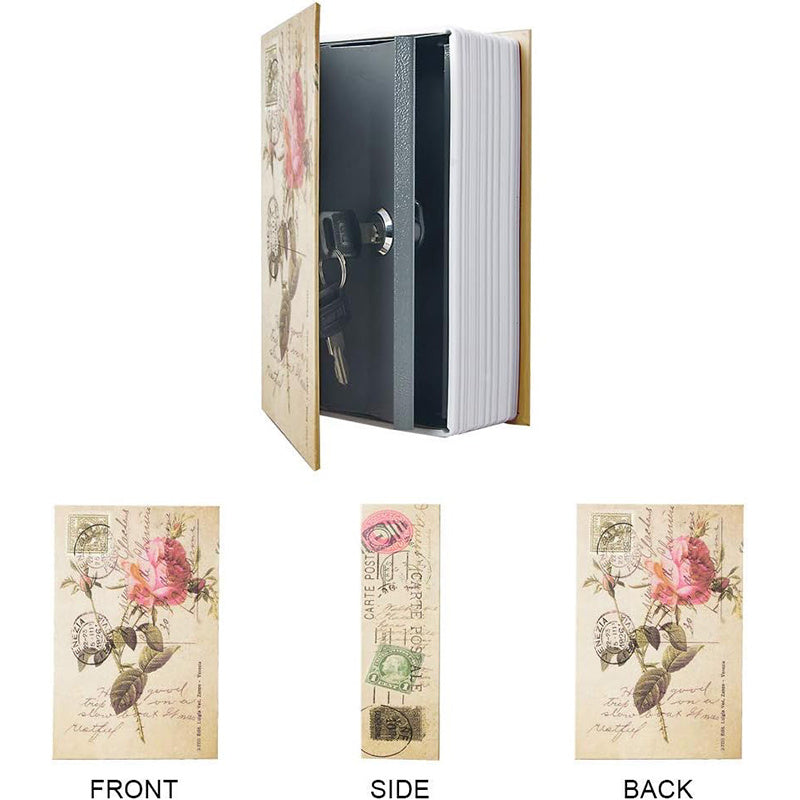 Key Locked Book Safe Box Secure Storage Creative Gift Idea