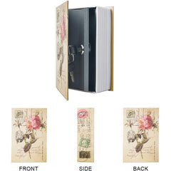 Key Locked Book Safe Box Secure Storage Creative Gift Idea