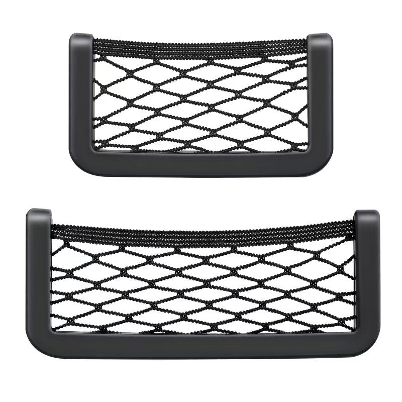 Car Storage Net Pocket Organizer Bag Universal Auto Paste Phone Holder