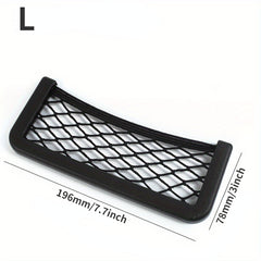 Car Storage Net Pocket Organizer Bag Universal Auto Paste Phone Holder