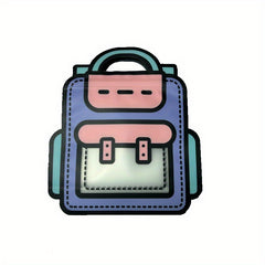 10pcs School Bags Shape Cookie Candy Plastic Zipper Gift Snack Packaging Pouch