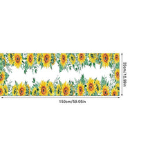 Sunflower Pattern Table Runner Placemats Set Spring Floral Table Decor