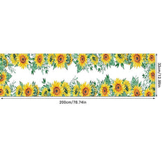 Sunflower Pattern Table Runner Placemats Set Spring Floral Table Decor