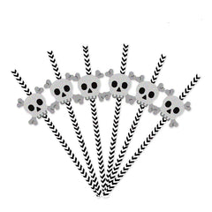 24pcs Halloween Style Decorative Straws with Spider Pumpkin Lantern