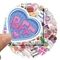 50pcs Friends Waterproof Vinyl Stickers for Water Bottle Laptop Phone Skateboard