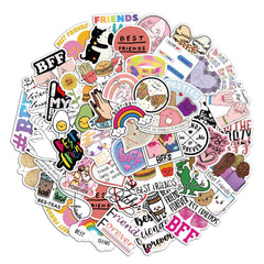 50pcs Friends Waterproof Vinyl Stickers for Water Bottle Laptop Phone Skateboard