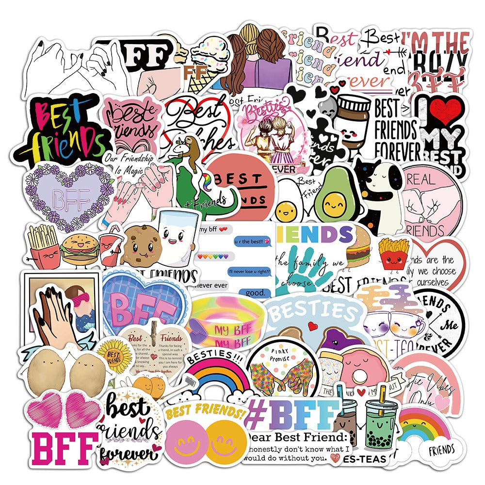 50pcs Friends Waterproof Vinyl Stickers for Water Bottle Laptop Phone Skateboard