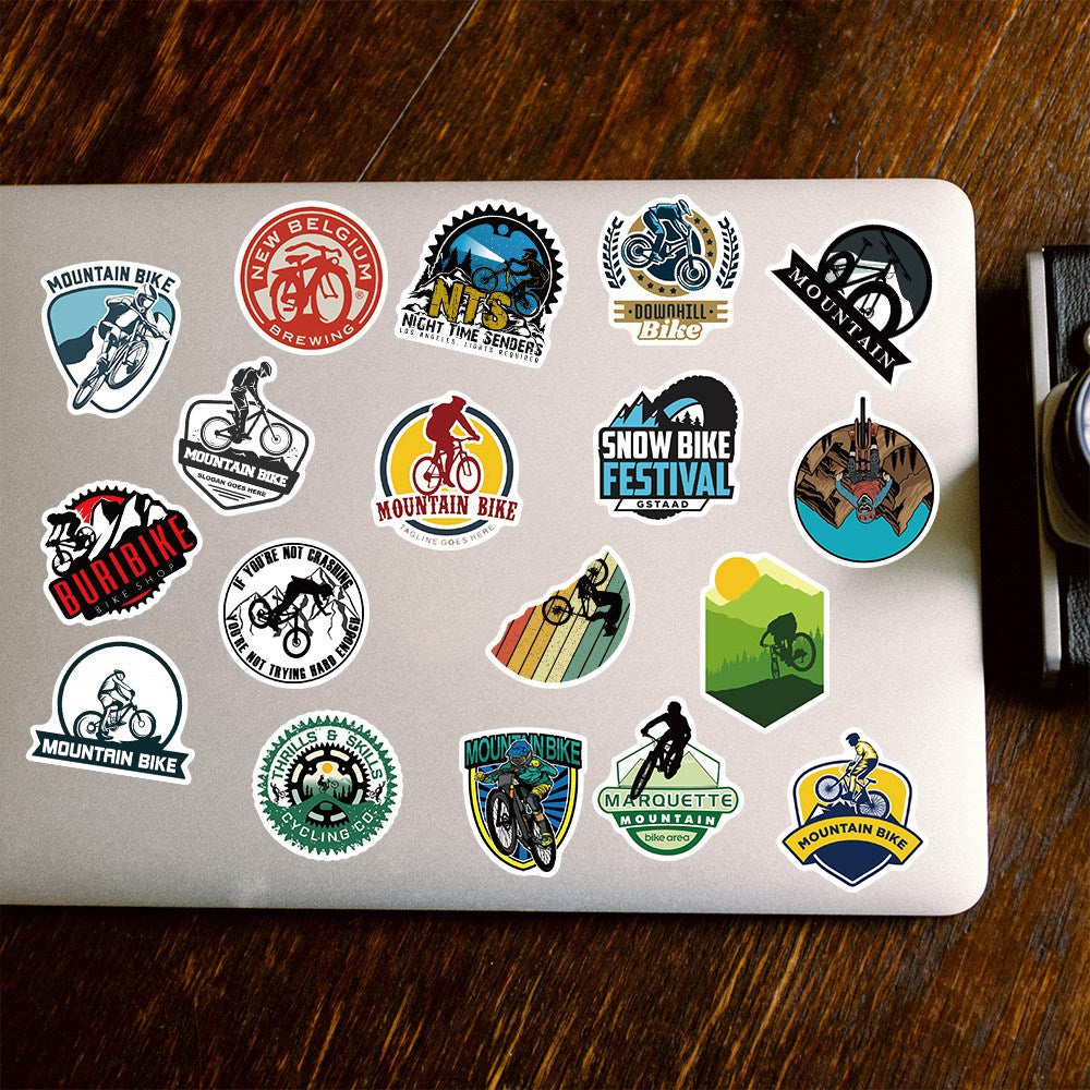 50pcs Mountain Bike Stickers Adult Waterproof Vinyl Stickers For Teen Girl