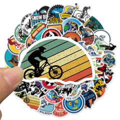 50pcs Mountain Bike Stickers Adult Waterproof Vinyl Stickers For Teen Girl