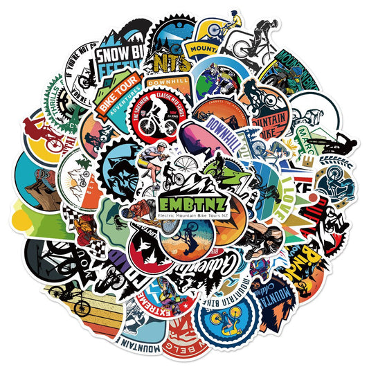 50pcs Mountain Bike Stickers Adult Waterproof Vinyl Stickers For Teen Girl