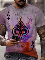 ROOSTER Print Men's Short Sleeve T-shirt Stylish Tees For Summer