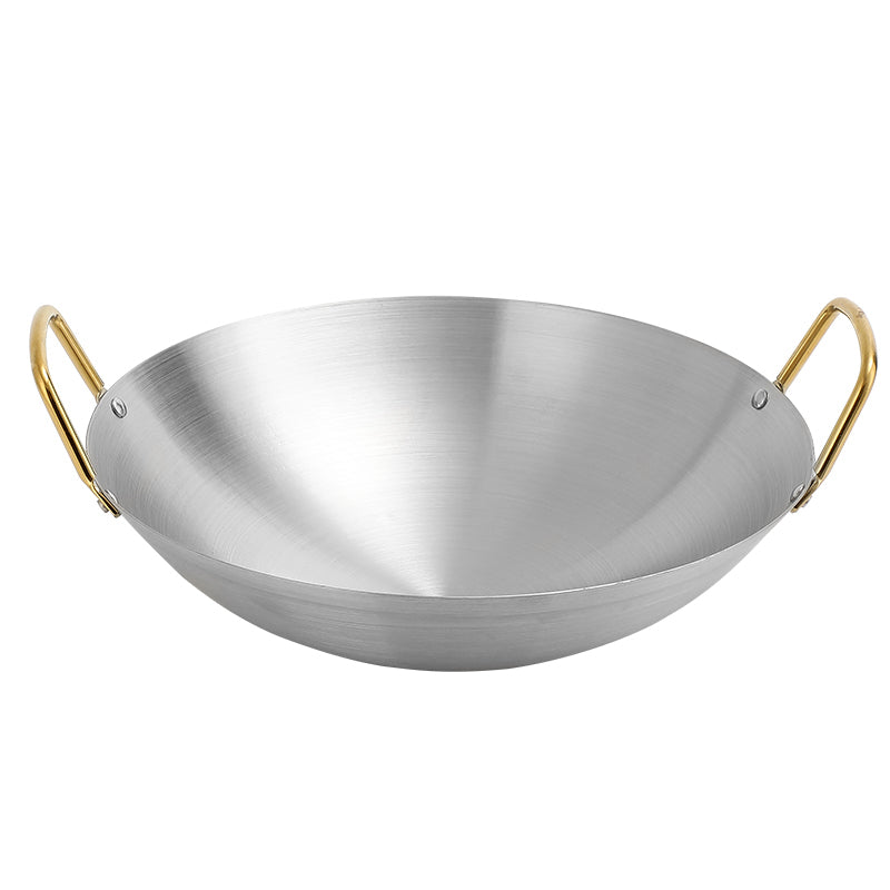 Stainless Steel Wok Double Eared Small Pot for Restaurants and Home
