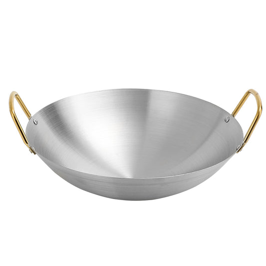 Stainless Steel Wok Double Eared Small Pot for Restaurants and Home
