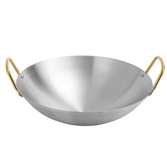 Stainless Steel Wok Double Eared Small Pot for Restaurants and Home