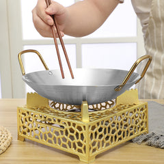Stainless Steel Wok Pan with 2 Ear Handle